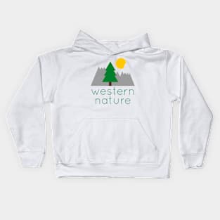 Western Nature Logo Kids Hoodie